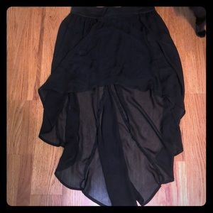 Short front long back skirt